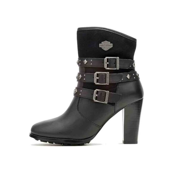 Harley-Davidson Women’s Abbey Leather & Suede Motorcycle Fashion Boot D83865 - Picture 6 of 8
